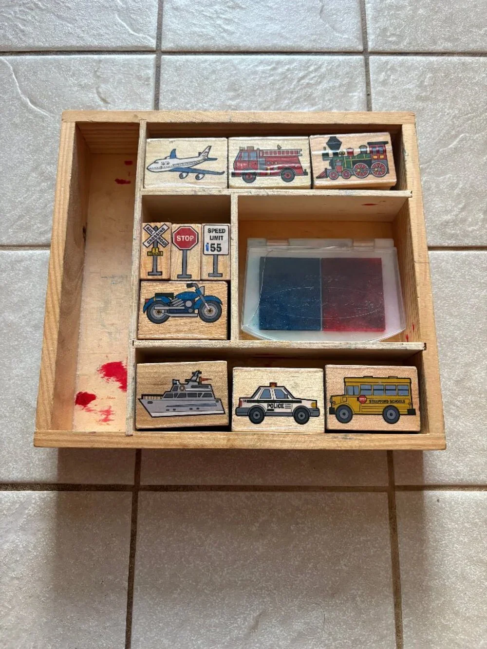Melissa & Doug Vehicles stamp set